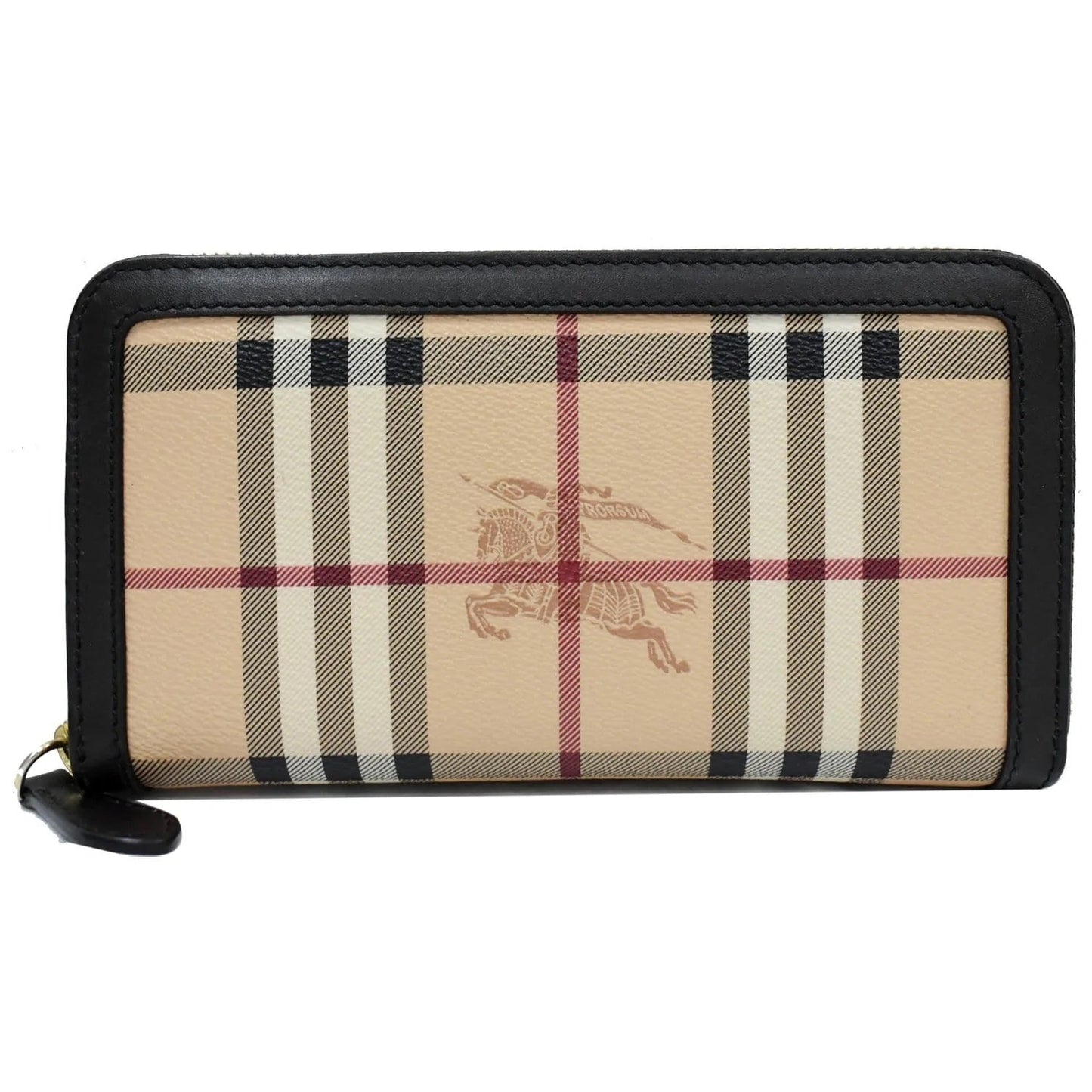 BURBERRY HAYMARKET CHECK LARGE ZIPPY WALLET