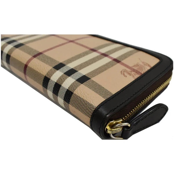 BURBERRY HAYMARKET CHECK LARGE ZIPPY WALLET