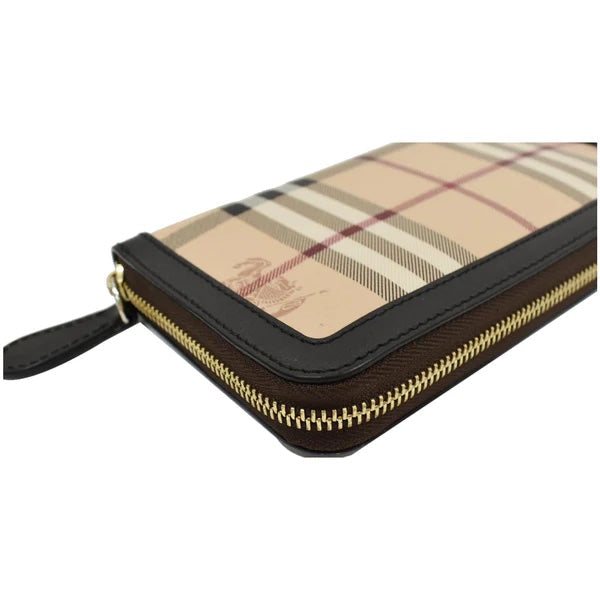 BURBERRY HAYMARKET CHECK LARGE ZIPPY WALLET