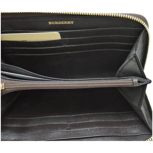 BURBERRY HAYMARKET CHECK LARGE ZIPPY WALLET