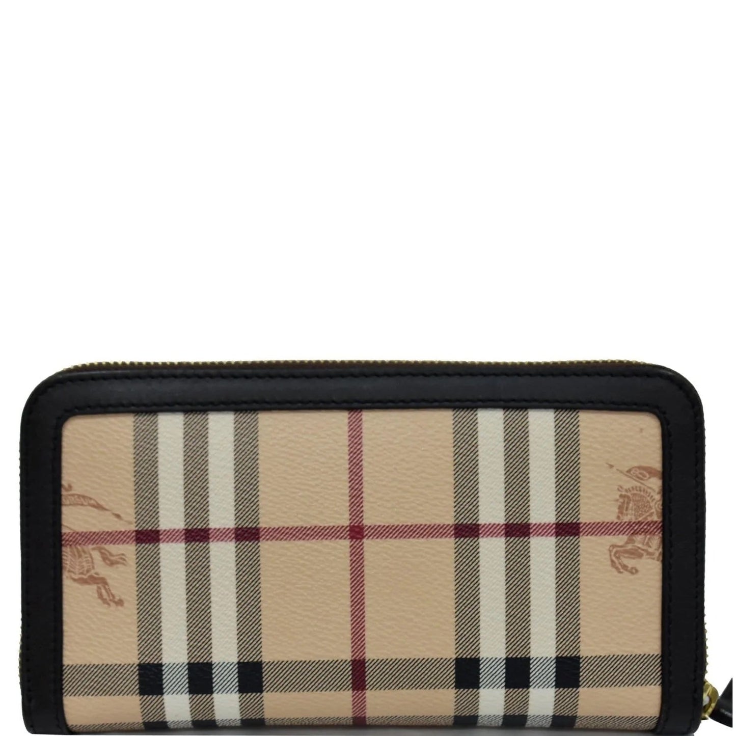 BURBERRY HAYMARKET CHECK LARGE ZIPPY WALLET