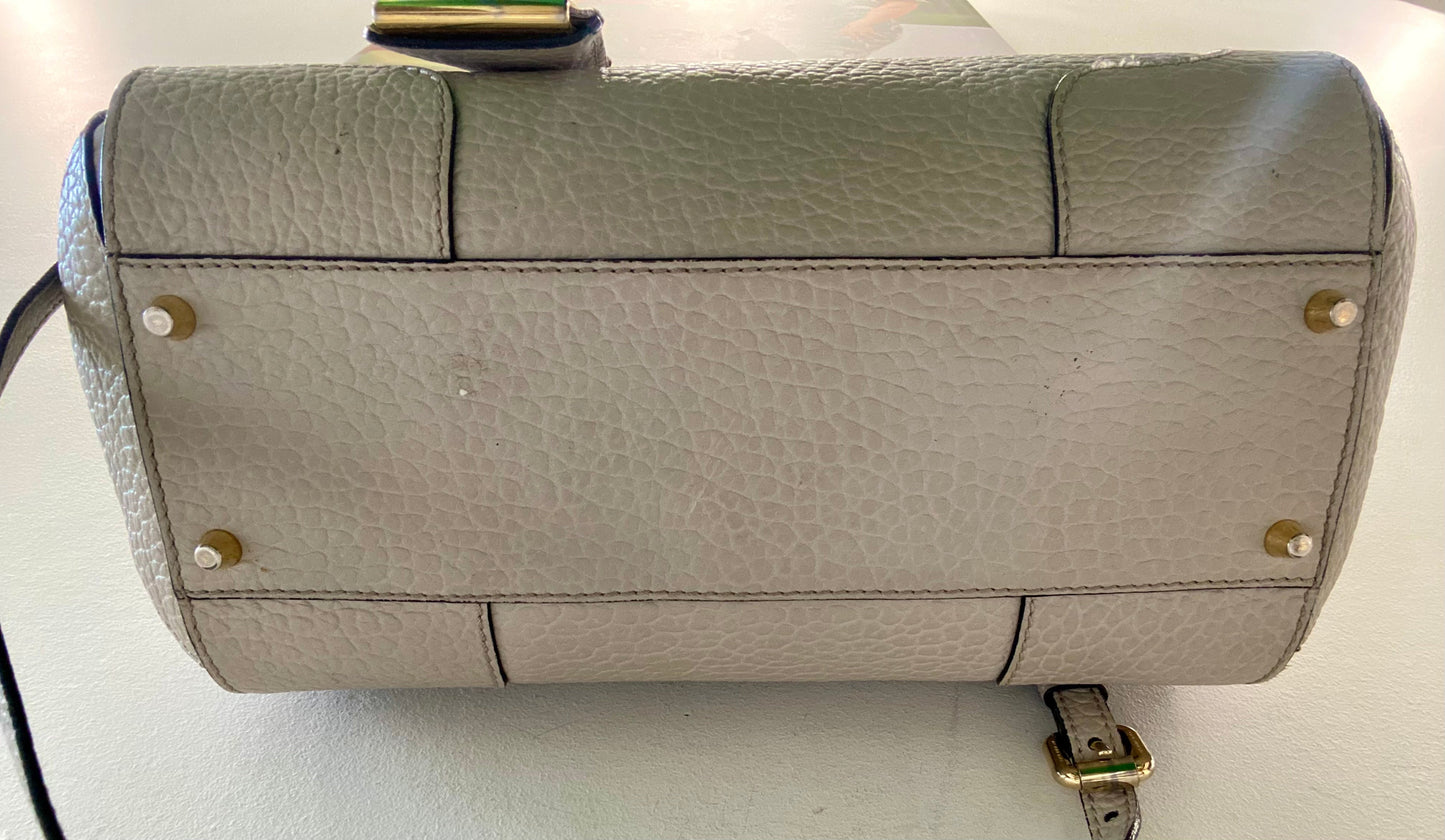 BURBERRY HERITAGE GRAINED LEATHER SMALL GLADSTONE SATCHEL
