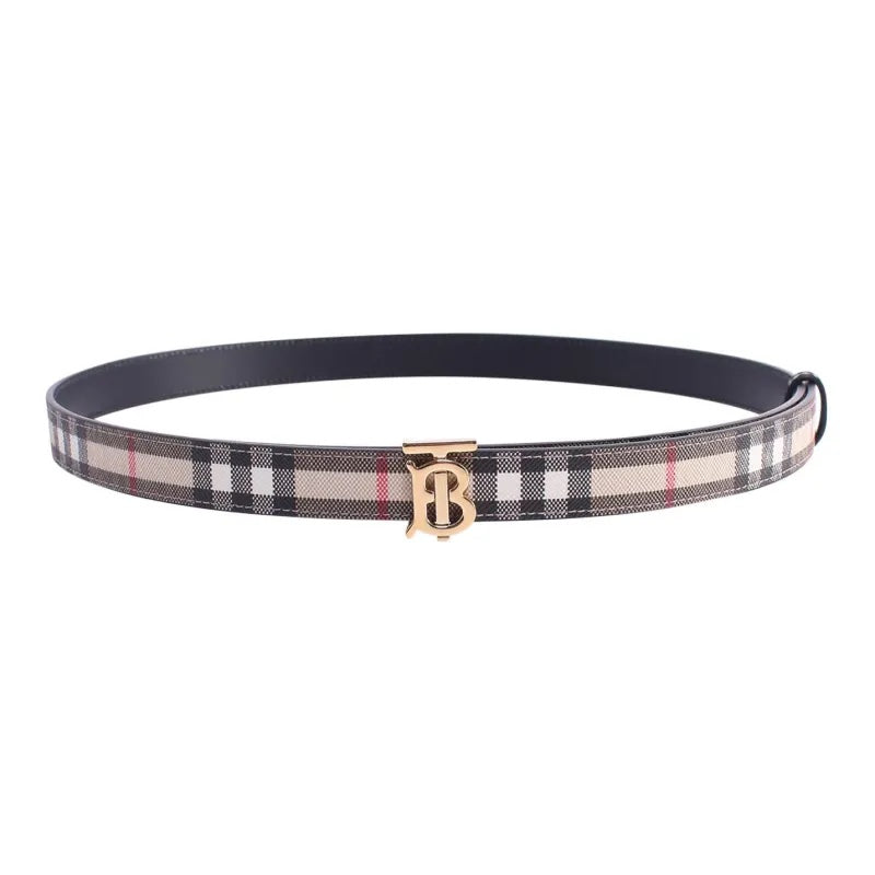 BURBERRY HOUSE CHECK TB BUCKLE BELT