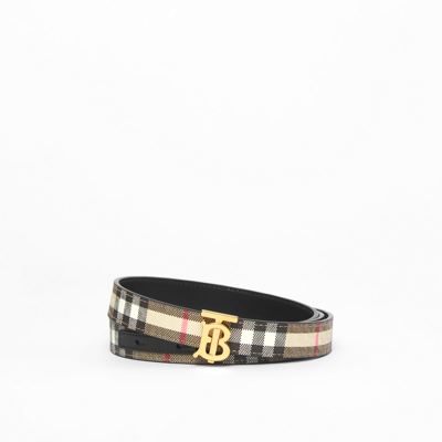 BURBERRY HOUSE CHECK TB BUCKLE BELT