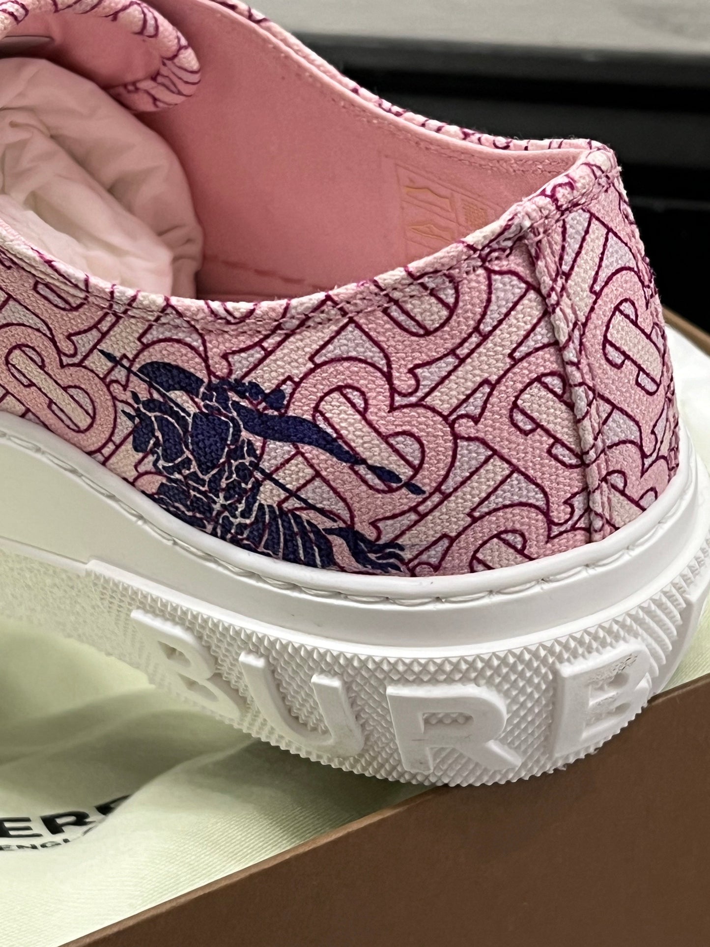 BURBERRY JACK EKD MONOGRAM PLATFORM SNEAKERS