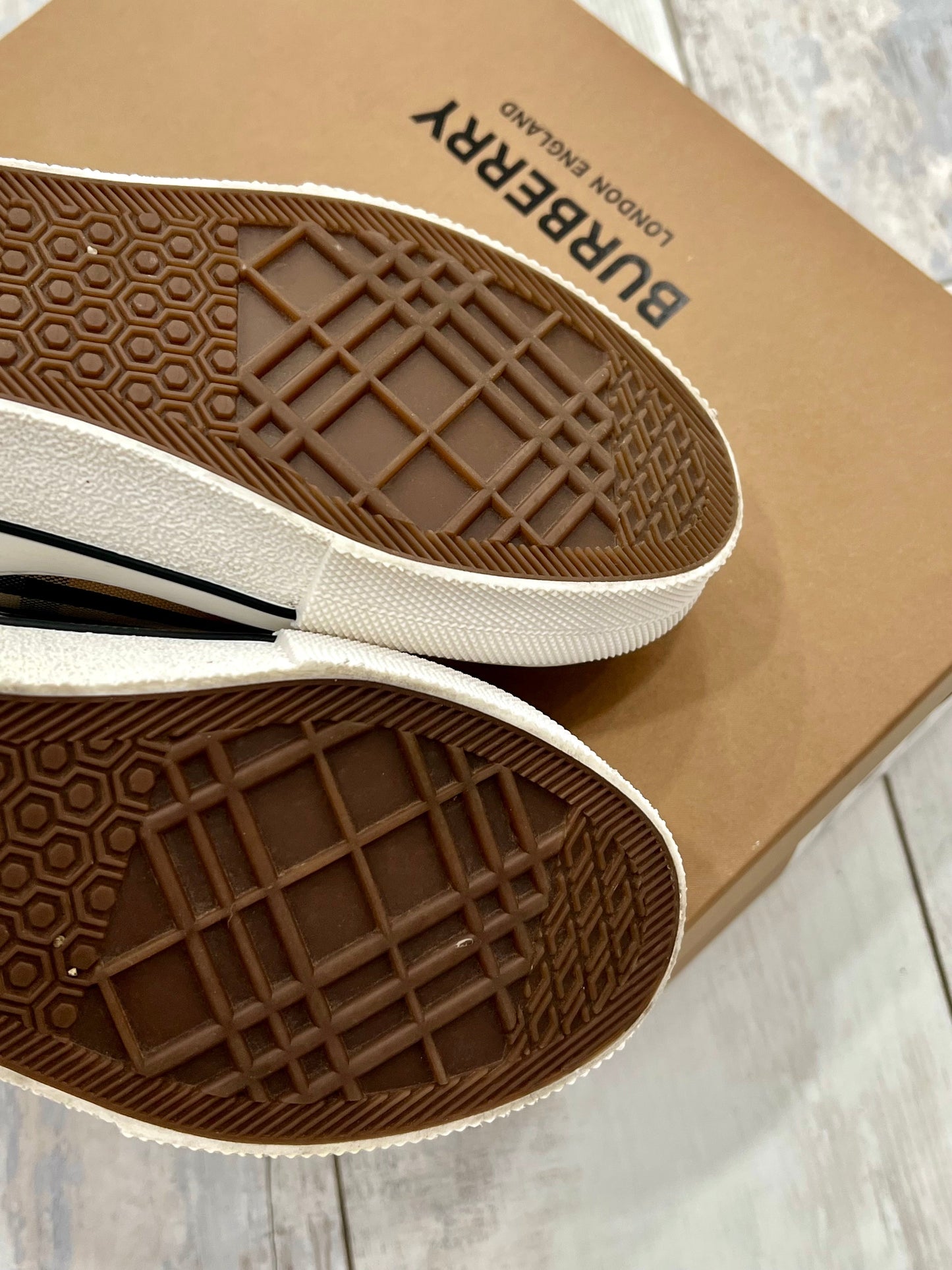 BURBERRY VINTAGE CHECK JACK LOW-TOP SNEAKERS