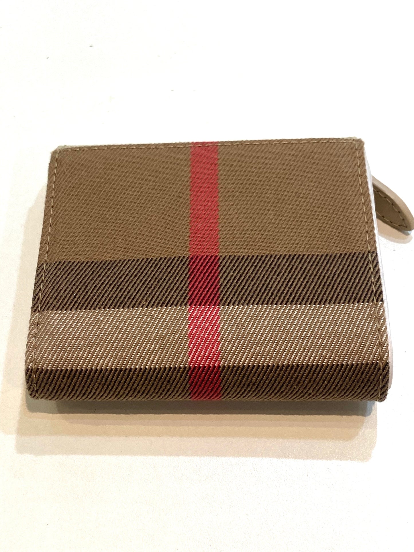 BURBERRY LILA HAYMARKET CHECK COMPACT WALLET