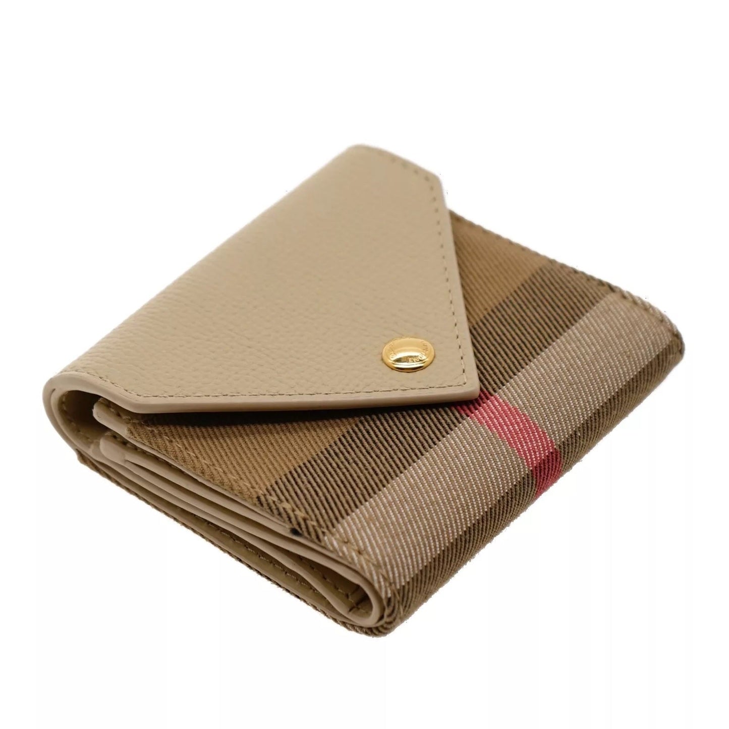 BURBERRY LILA HAYMARKET CHECK COMPACT WALLET