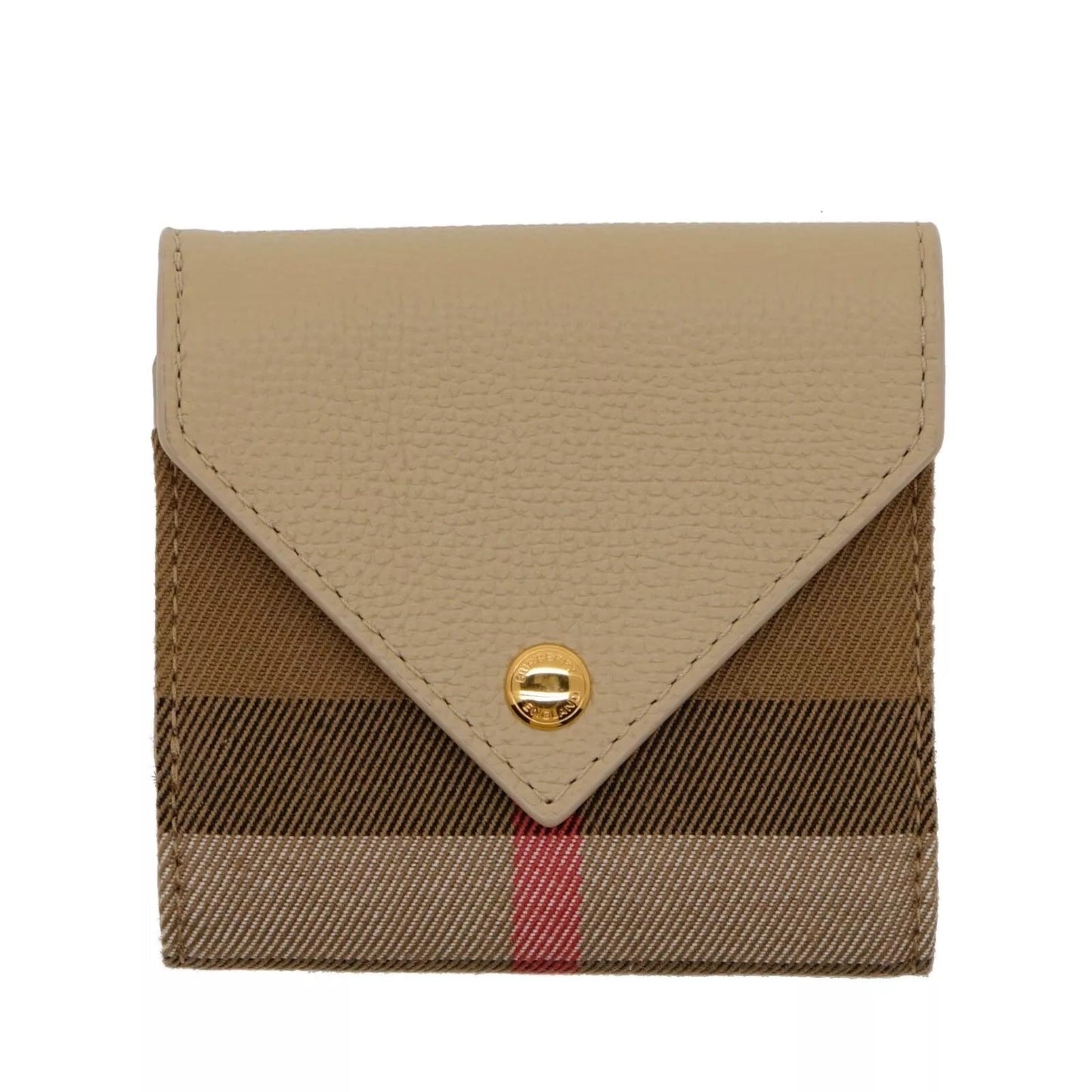 BURBERRY LILA HAYMARKET CHECK COMPACT WALLET