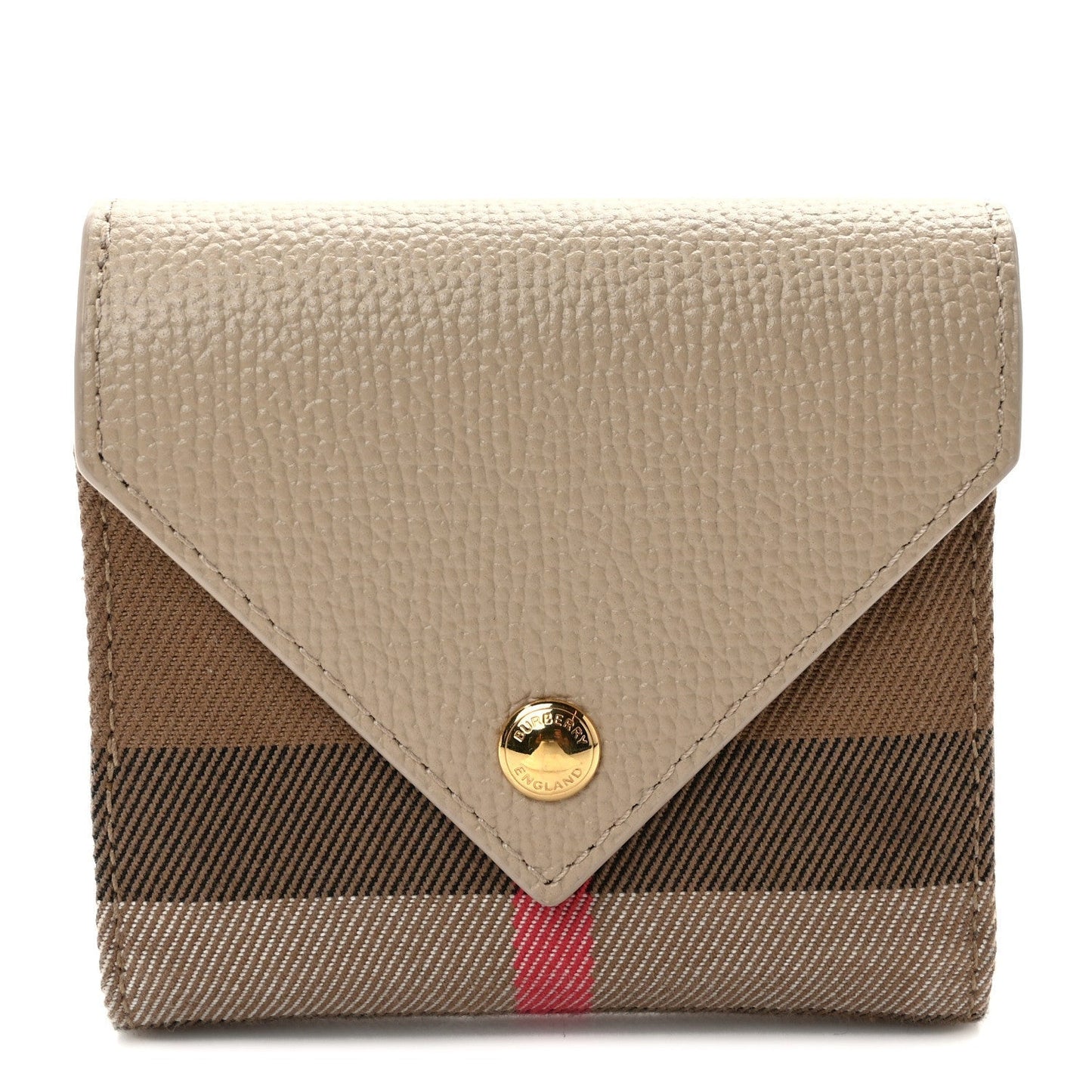 BURBERRY LILA HAYMARKET CHECK COMPACT WALLET