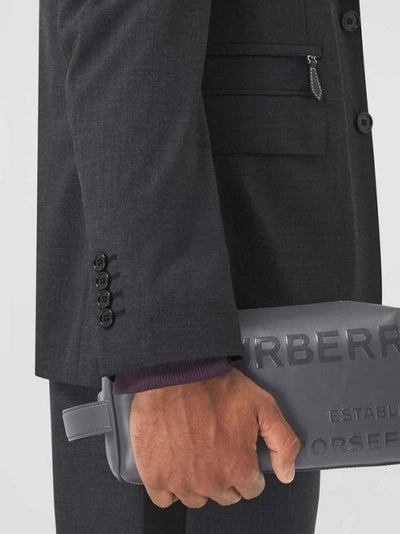 BURBERRY LEATHER HORSEFERRY TOILETRY BAG