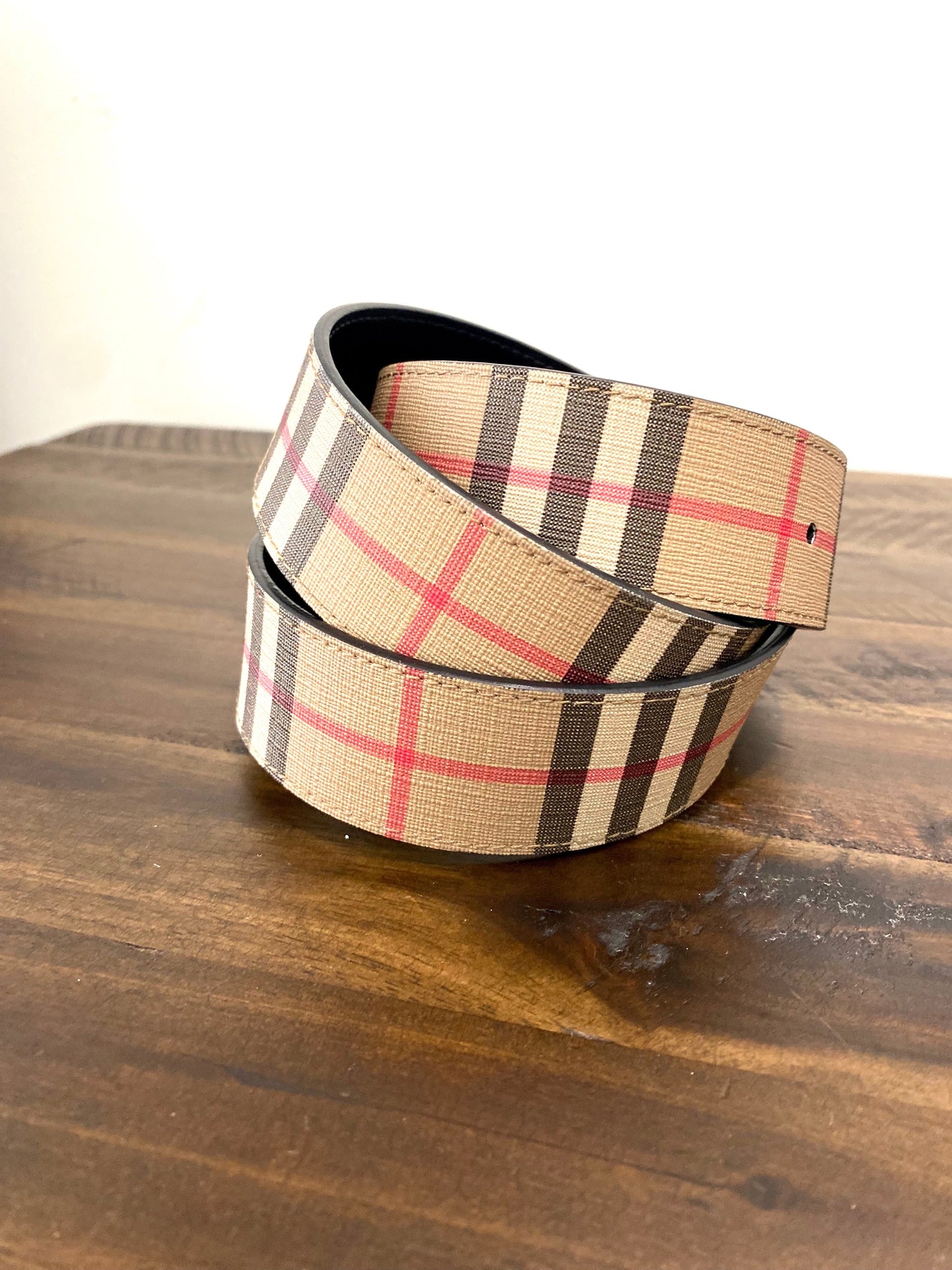 BURBERRY LOGO BUCKLE VINTAGE CHECK BELT