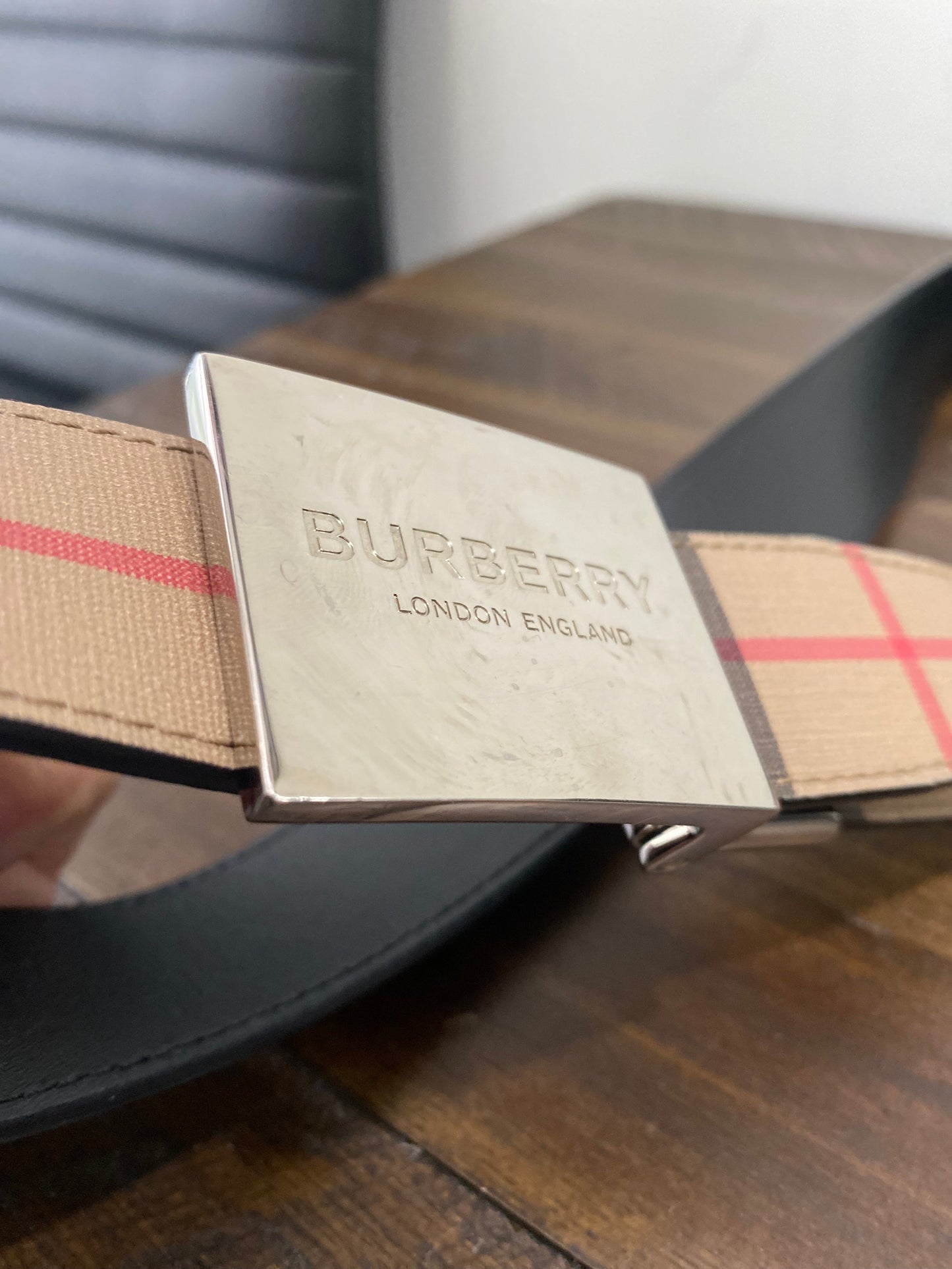 BURBERRY LOGO BUCKLE VINTAGE CHECK BELT