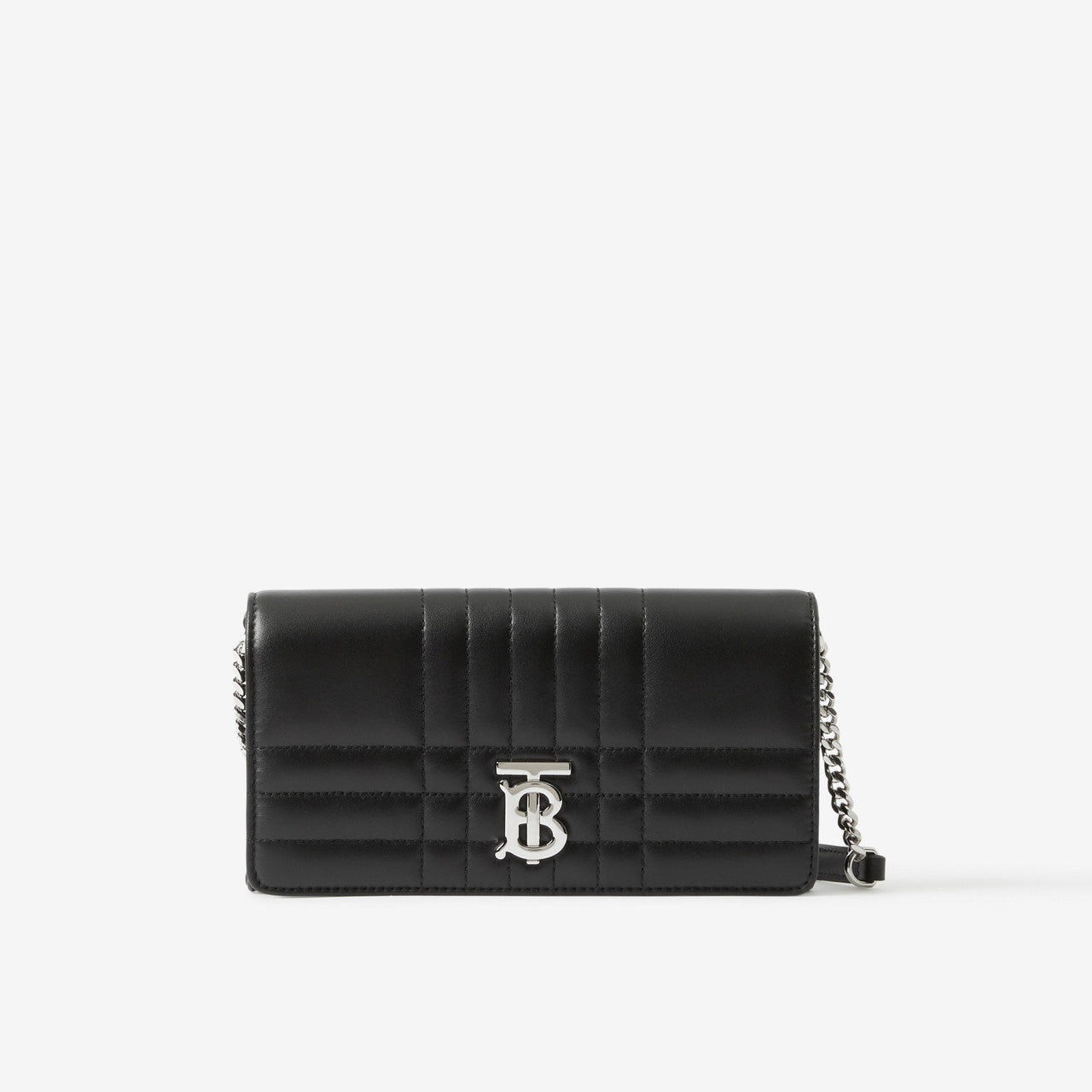 BURBERRY QUILTED LEATHER LOLA WALLET ON A CHAIN