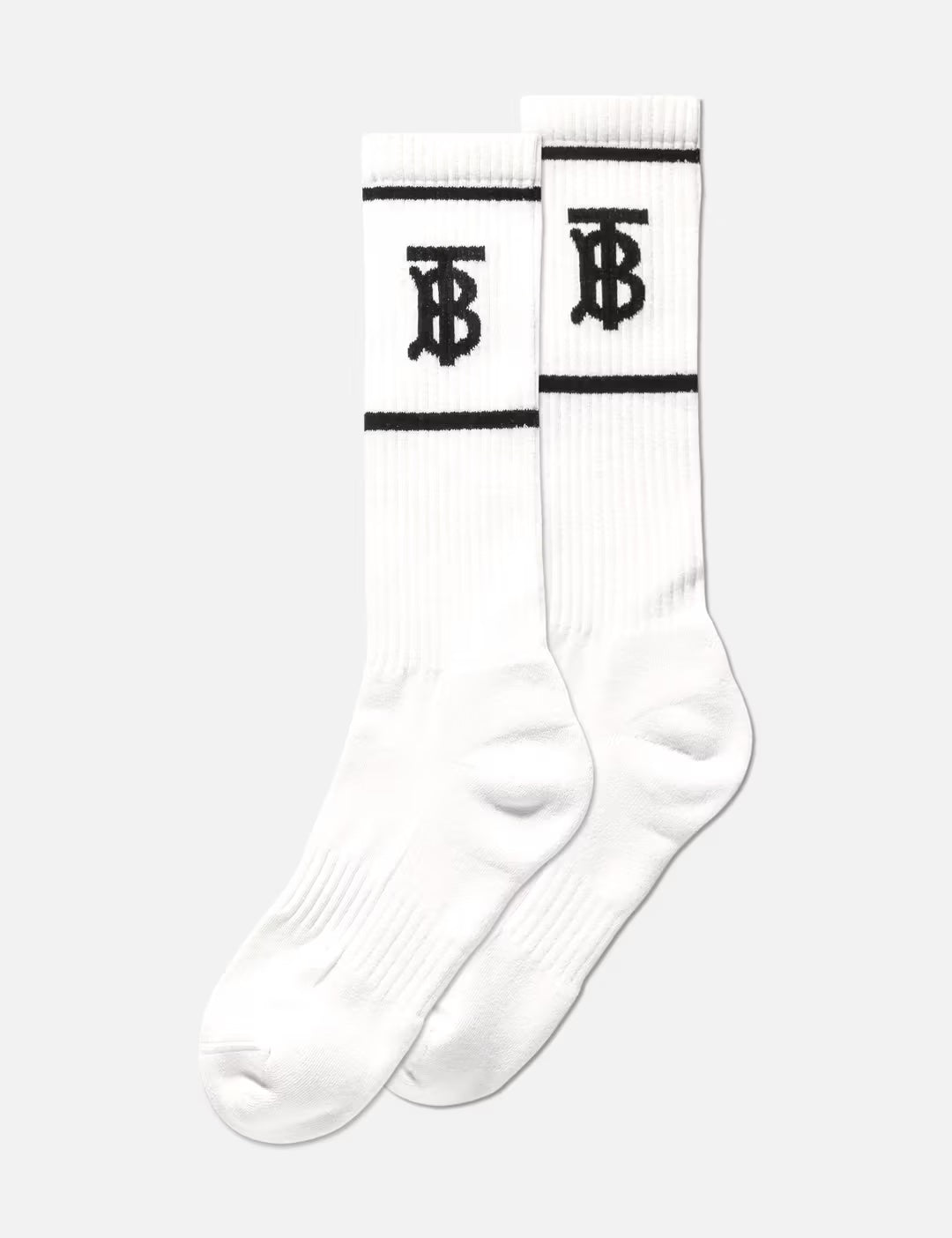 BURBERRY MONOGRAM INTARSIA COTTON BLEND SOCKS