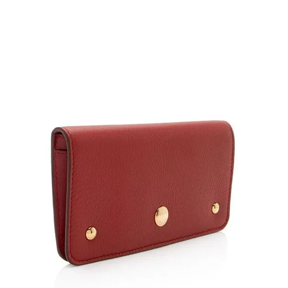 BURBERRY MARAIS CALFSKIN LEATHER ROWE CONTINENTAL WALLET
