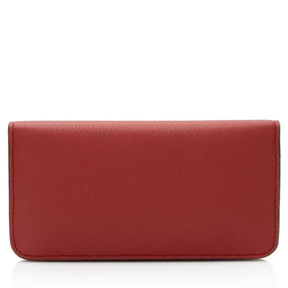 BURBERRY MARAIS CALFSKIN LEATHER ROWE CONTINENTAL WALLET
