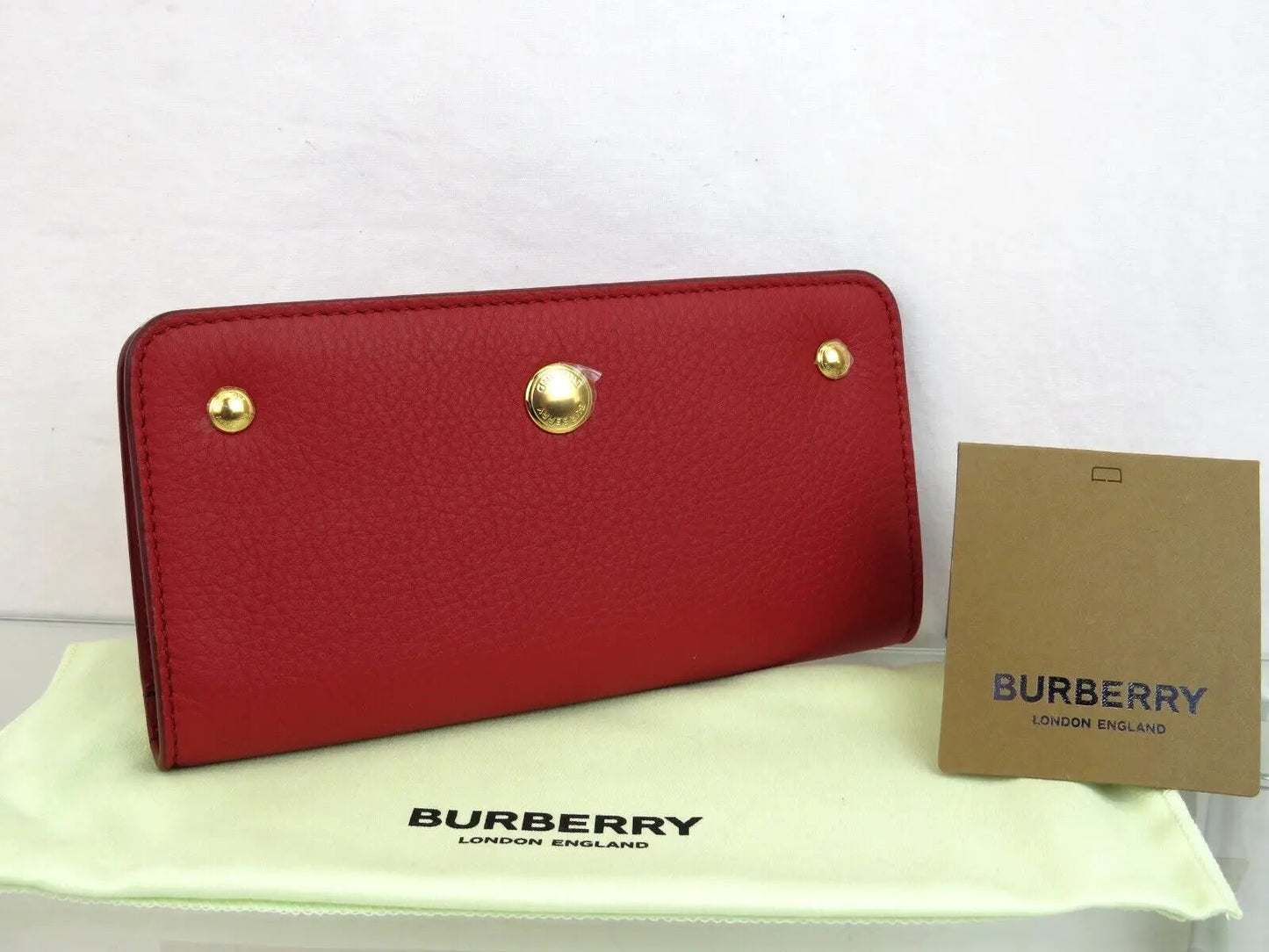 BURBERRY MARAIS CALFSKIN LEATHER ROWE CONTINENTAL WALLET