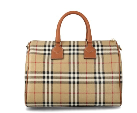 BURBERRY NOVA CHECK MEDIUM BOWLING BAG