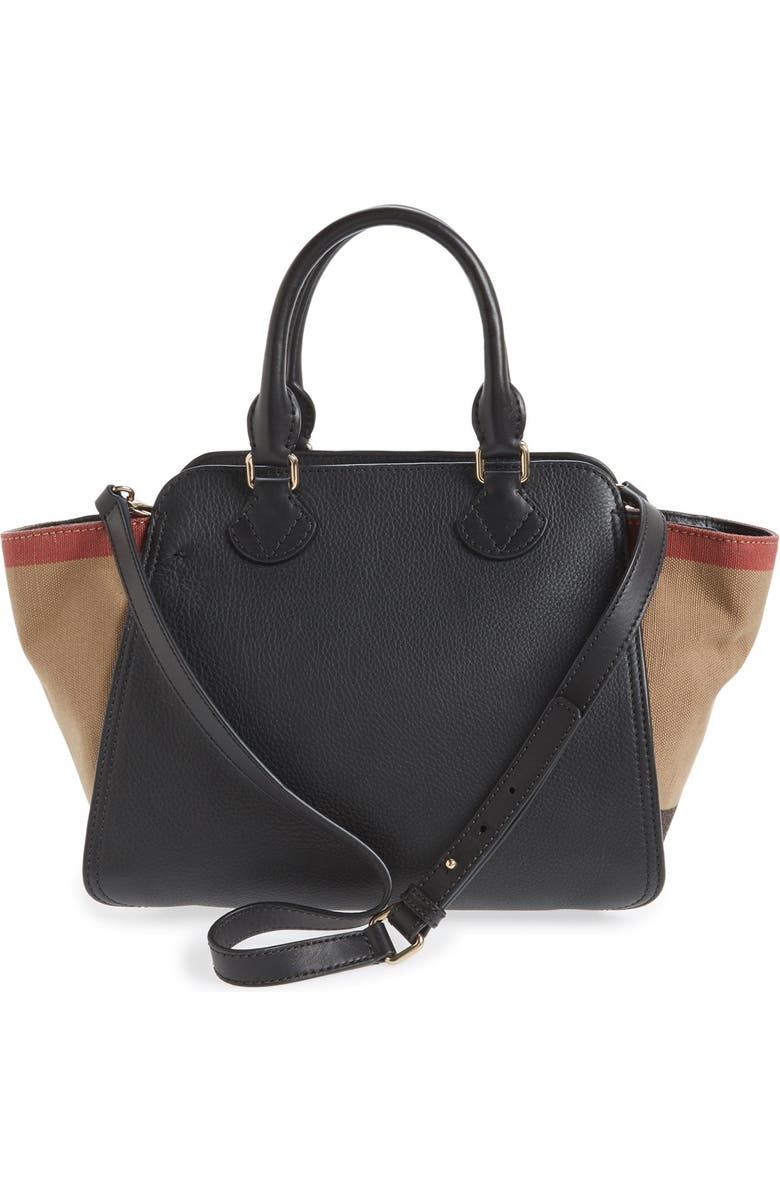 BURBERRY MEDIUM HARCOURT LEATHER SATCHEL BAG