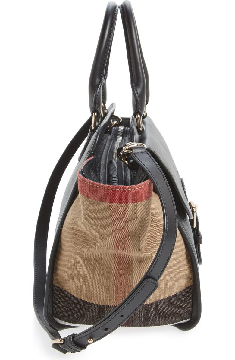 BURBERRY MEDIUM HARCOURT LEATHER SATCHEL BAG