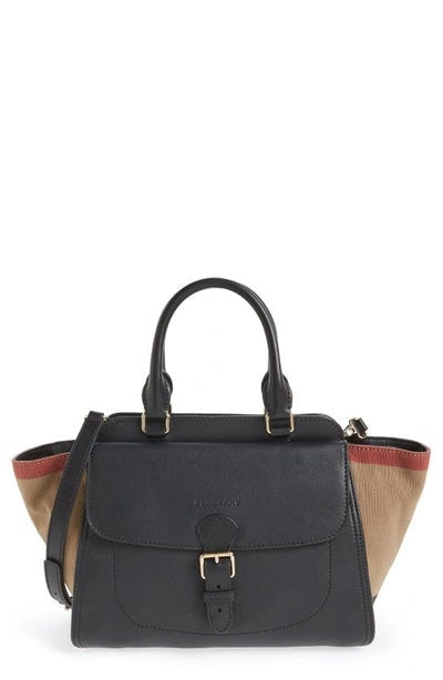 BURBERRY MEDIUM HARCOURT LEATHER SATCHEL BAG