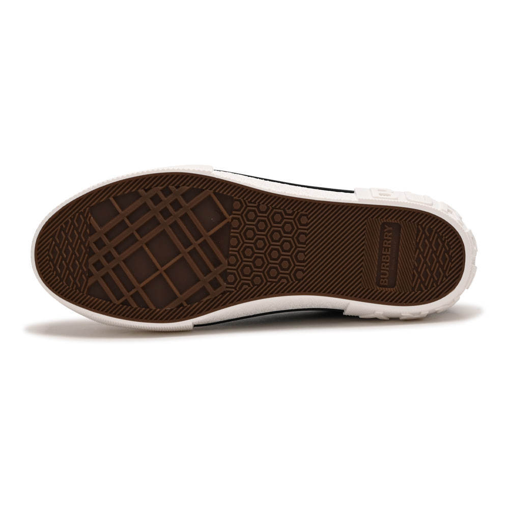 BURBERRY MEN'S CHECK EKD LACE-UP LOW TOP SNEAKERS