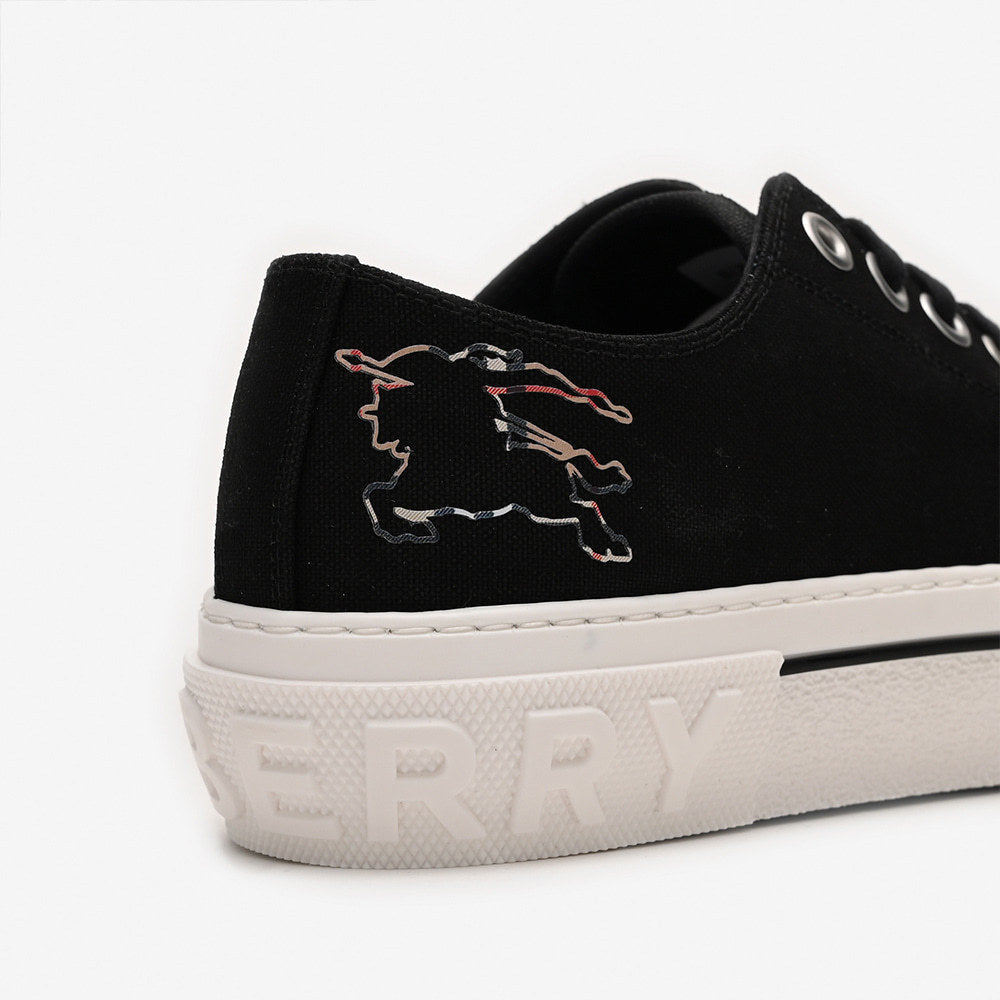 BURBERRY MEN'S CHECK EKD LACE-UP LOW TOP SNEAKERS