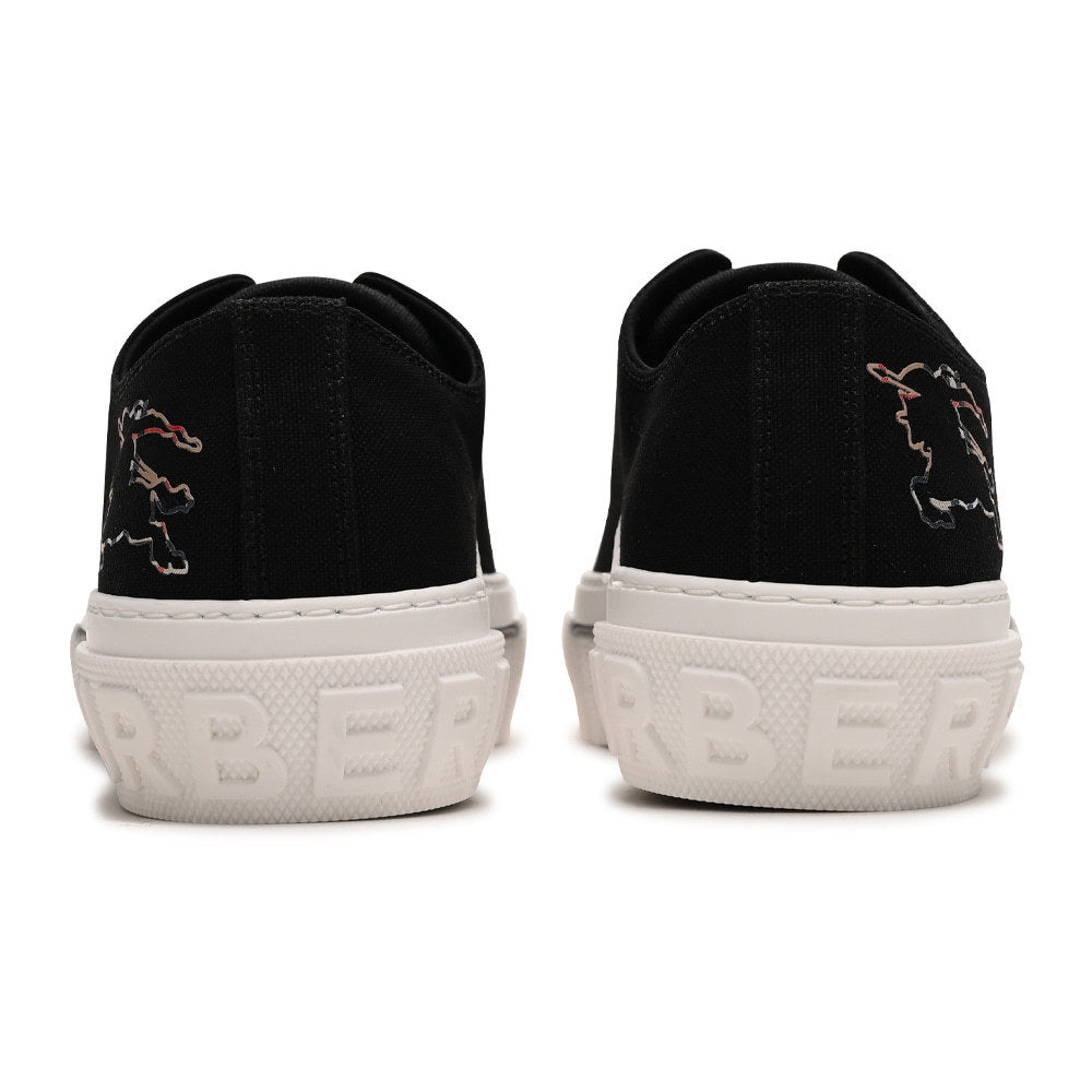 BURBERRY MEN'S CHECK EKD LACE-UP LOW TOP SNEAKERS