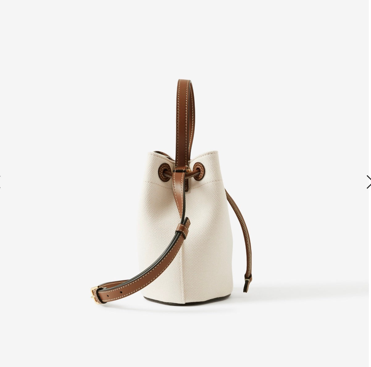 BURBERRY TB DRAWSTRING MINI BUCKET BAG