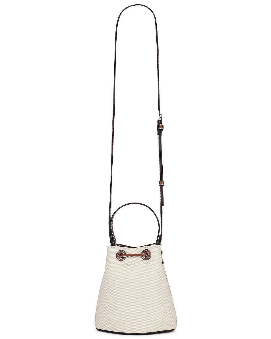 BURBERRY TB DRAWSTRING MINI BUCKET BAG
