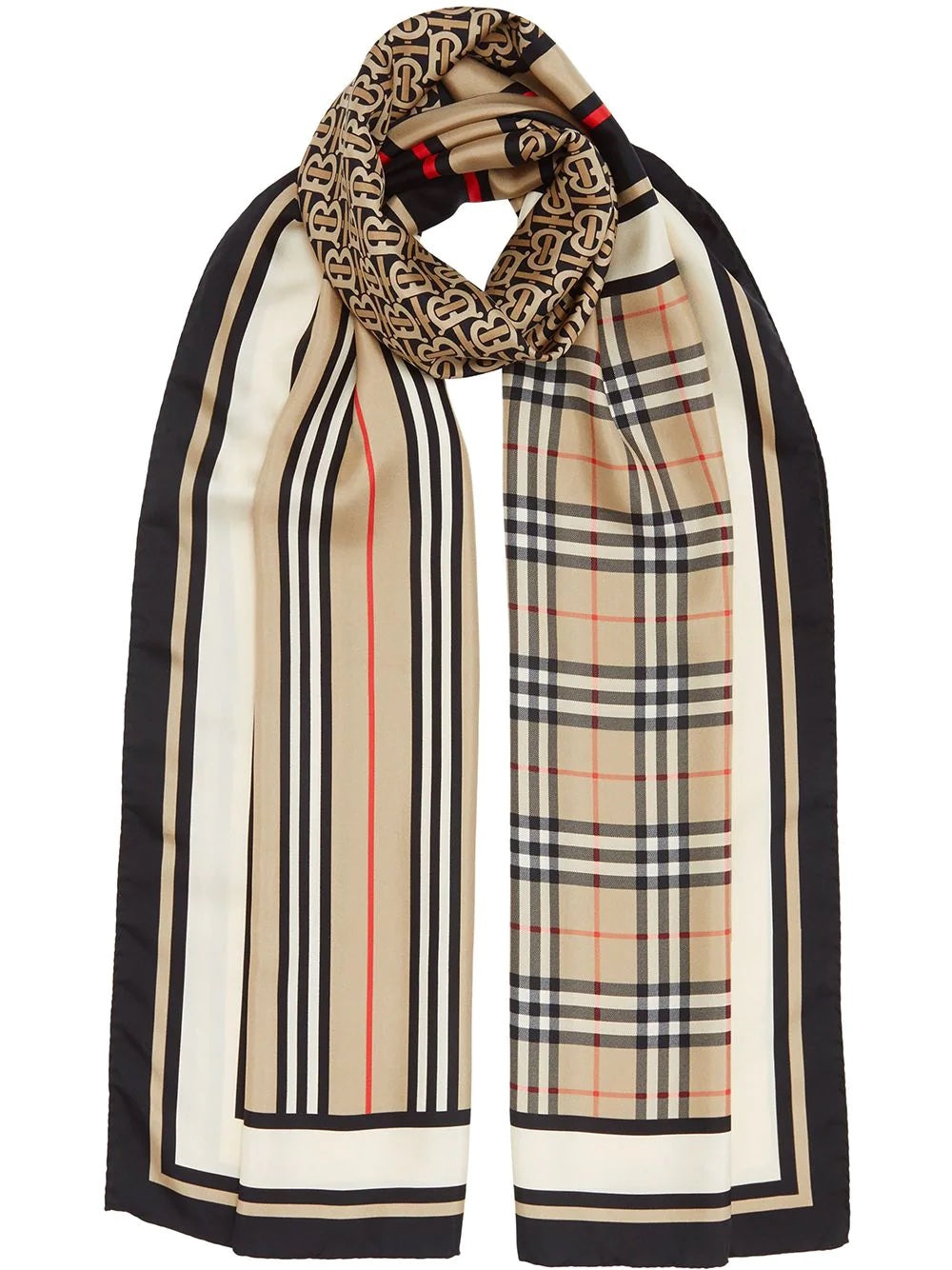 BURBERRY MONTAGE PRINT SILK SCARF