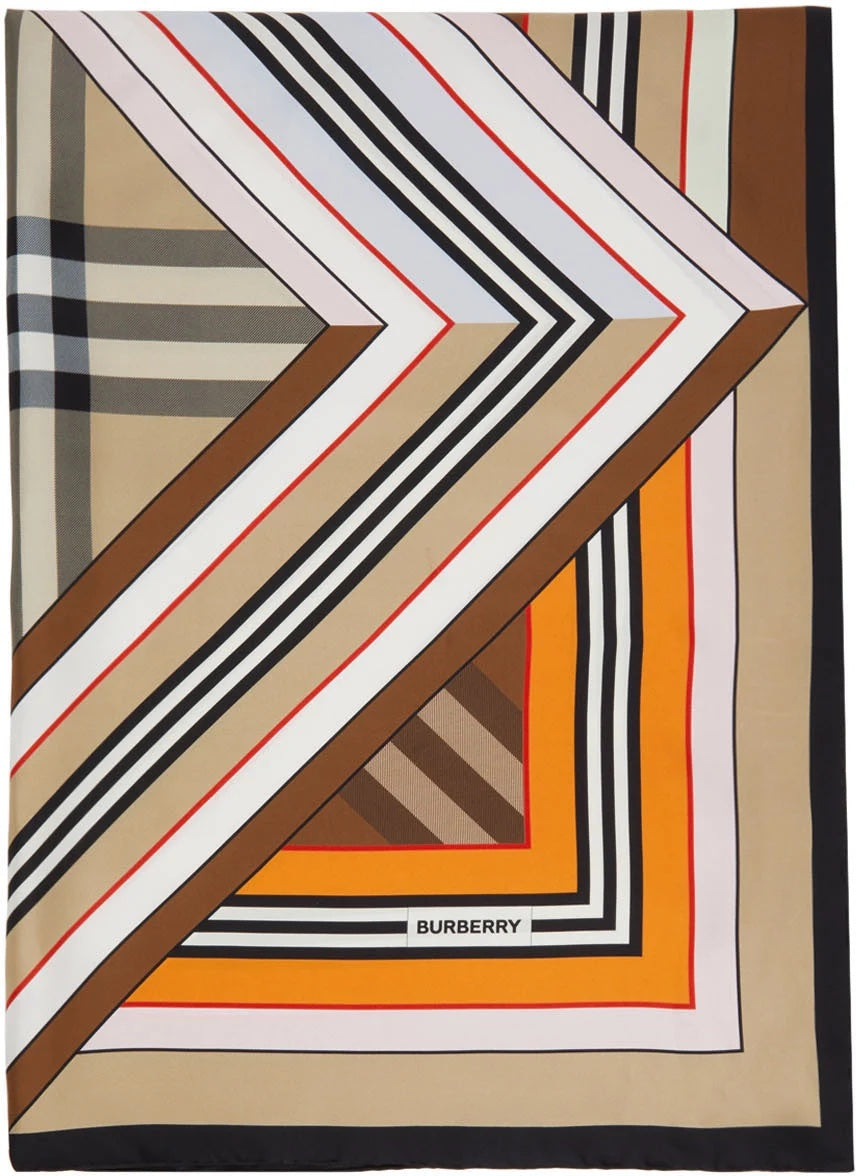 BURBERRY MONTAGE PRINT SILK SCARF SHAWL