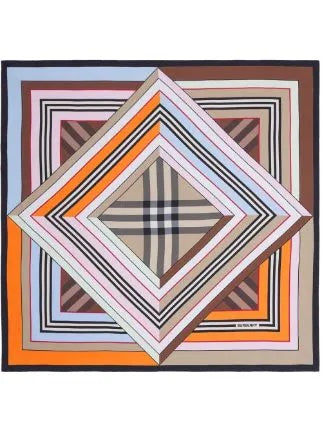 BURBERRY MONTAGE PRINT SILK SCARF SHAWL