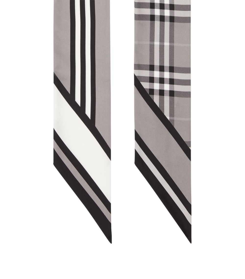 BURBERRY MONTAGE PRINT SKINNY SILK SCARF