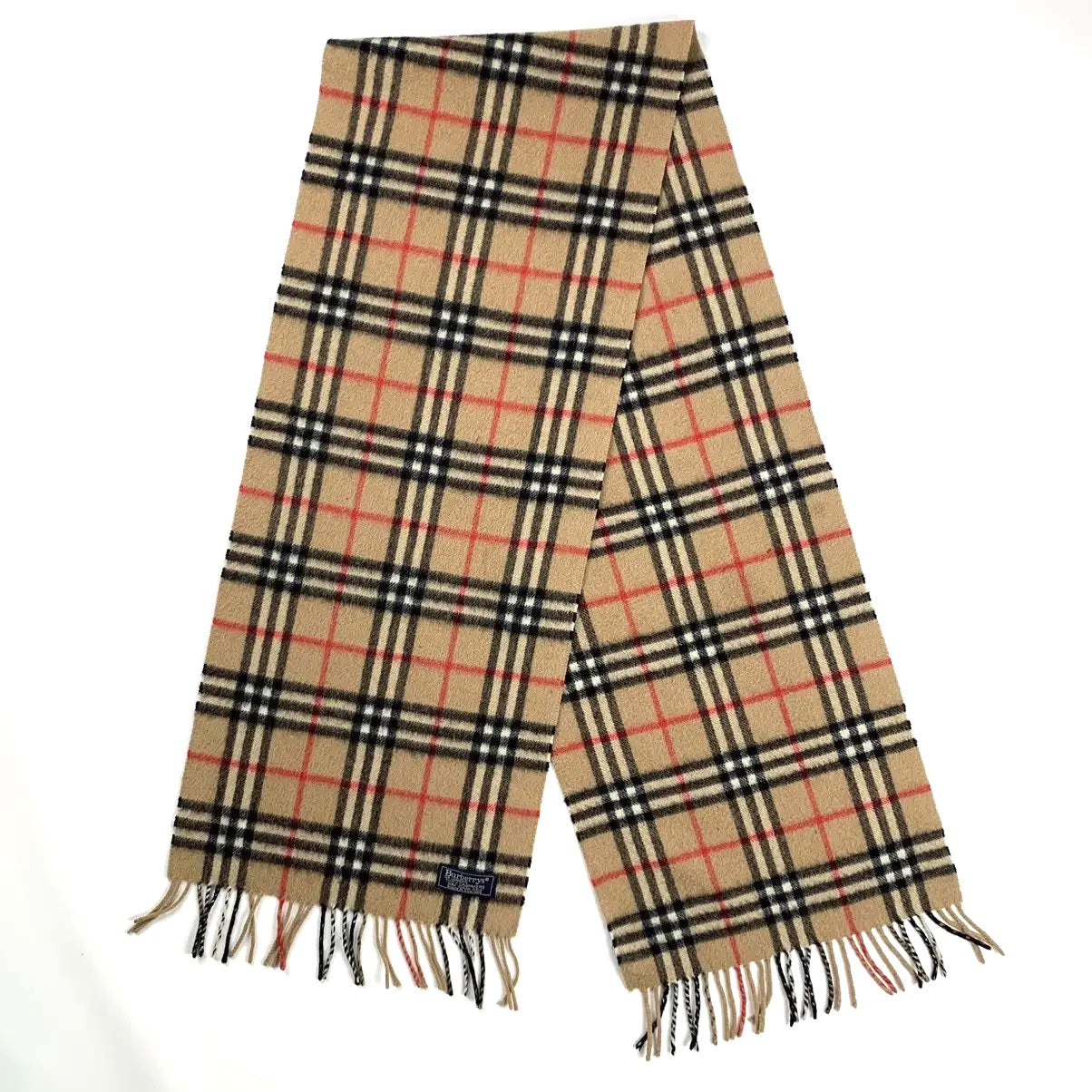BURBERRY NOVA CHECK FRINGE CASHMERE SCARF