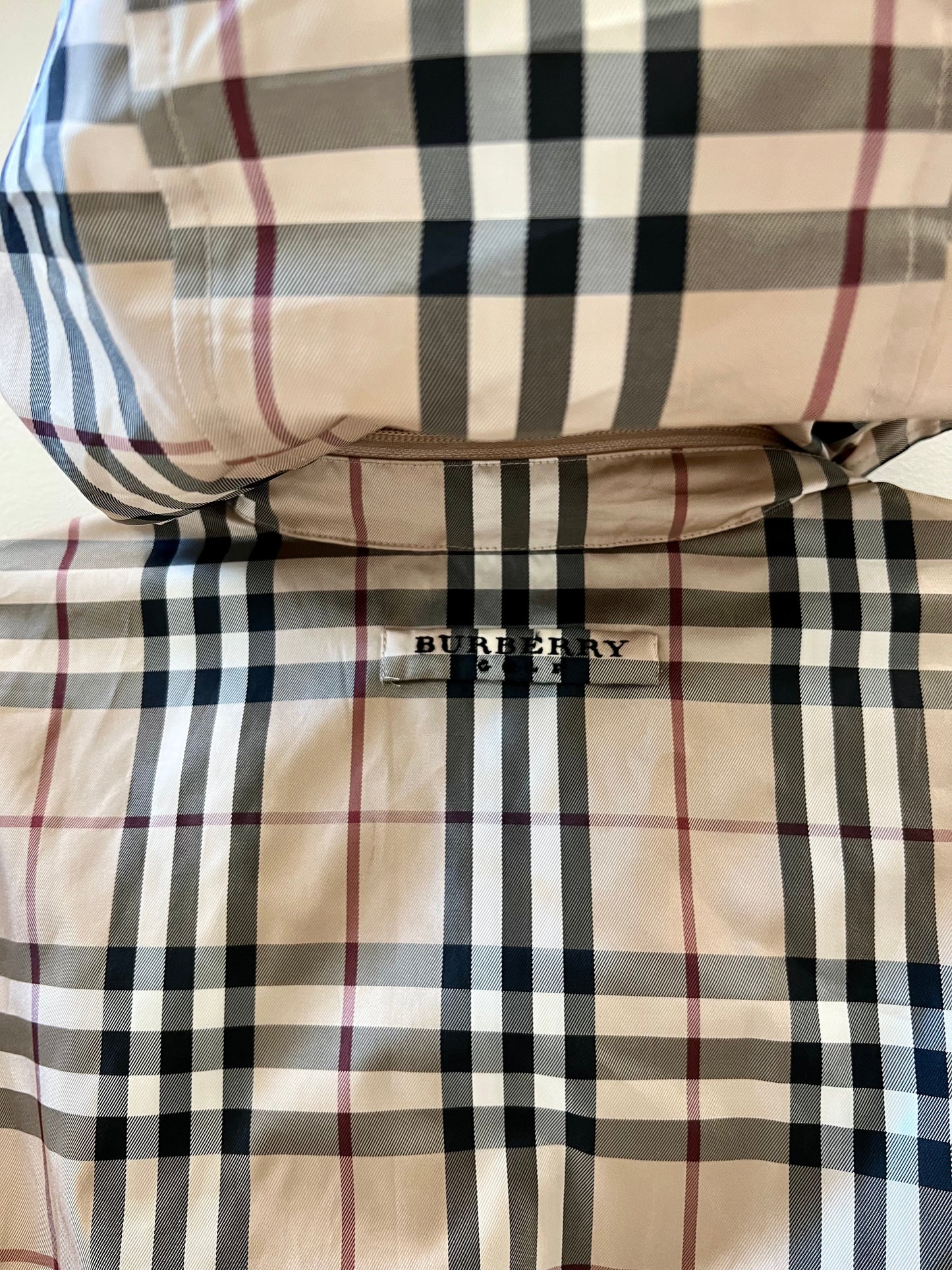 BURBERRY NOVA CHECK HOODED GOLF JACKET