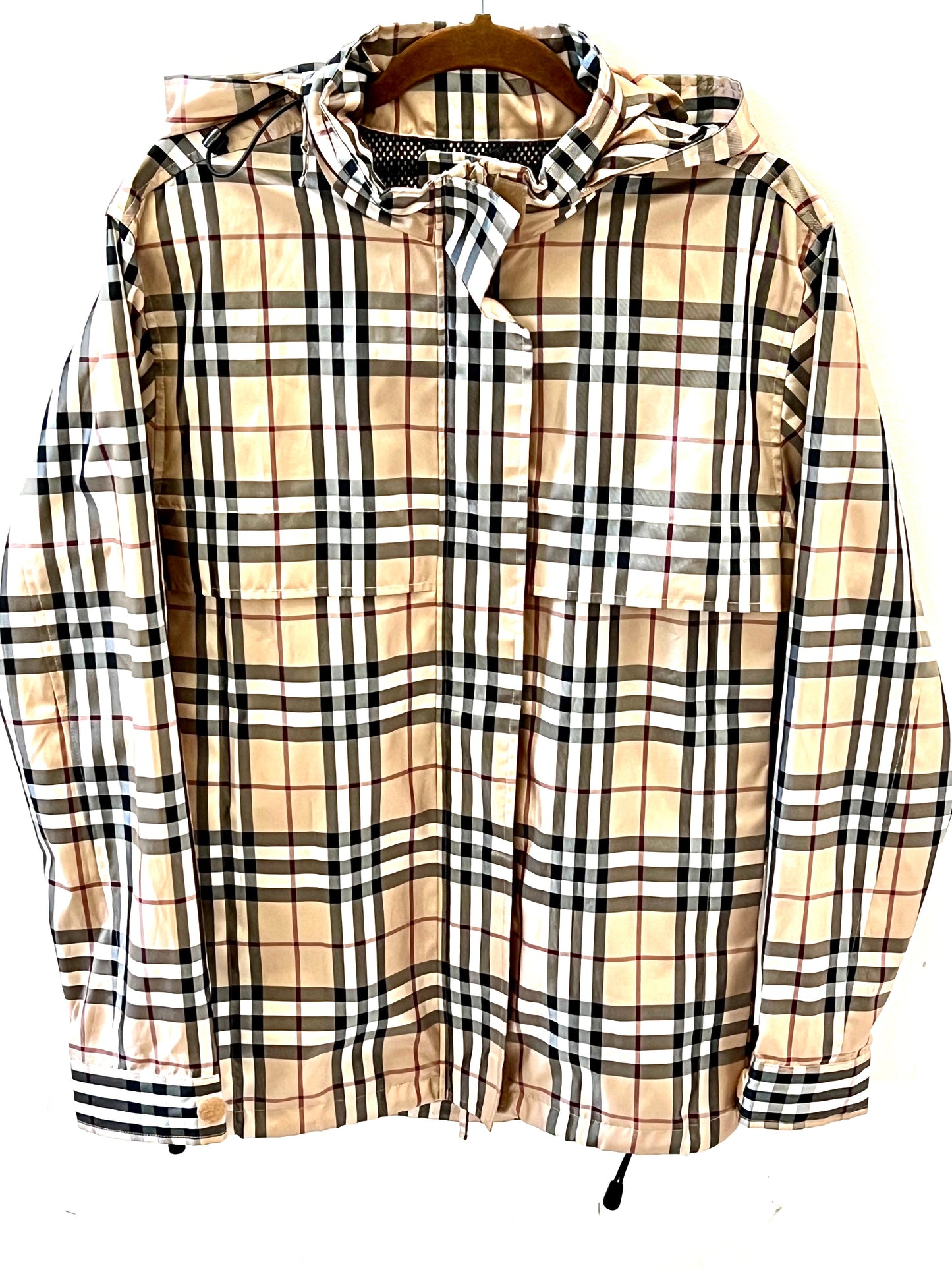 BURBERRY NOVA CHECK HOODED GOLF JACKET
