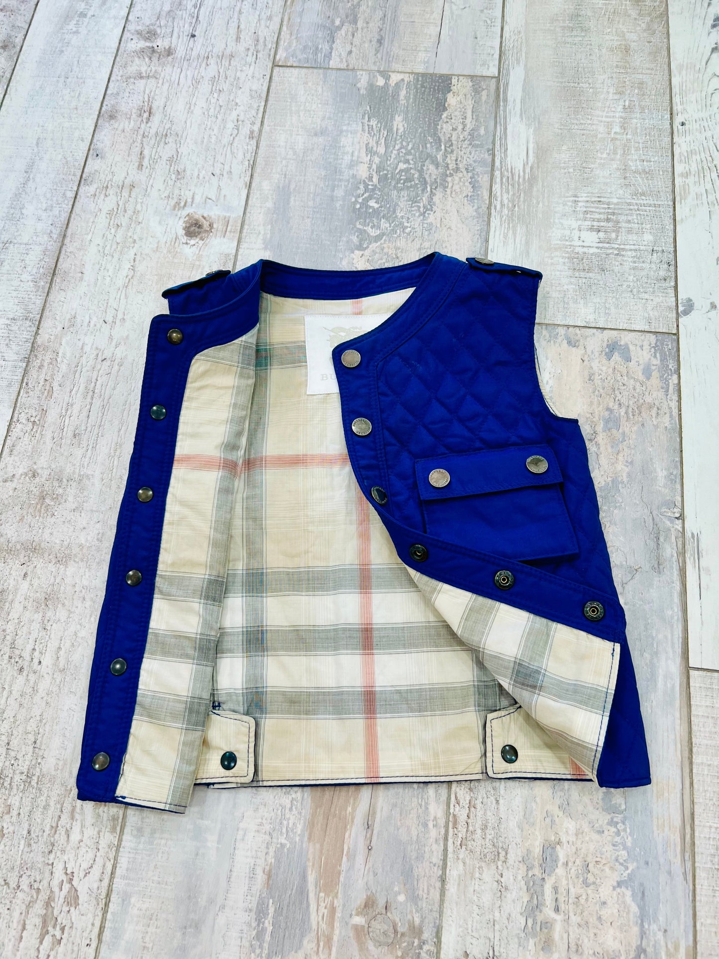 BURBERRY TODDLER'S QUILTED HOUSE CHECK VEST
