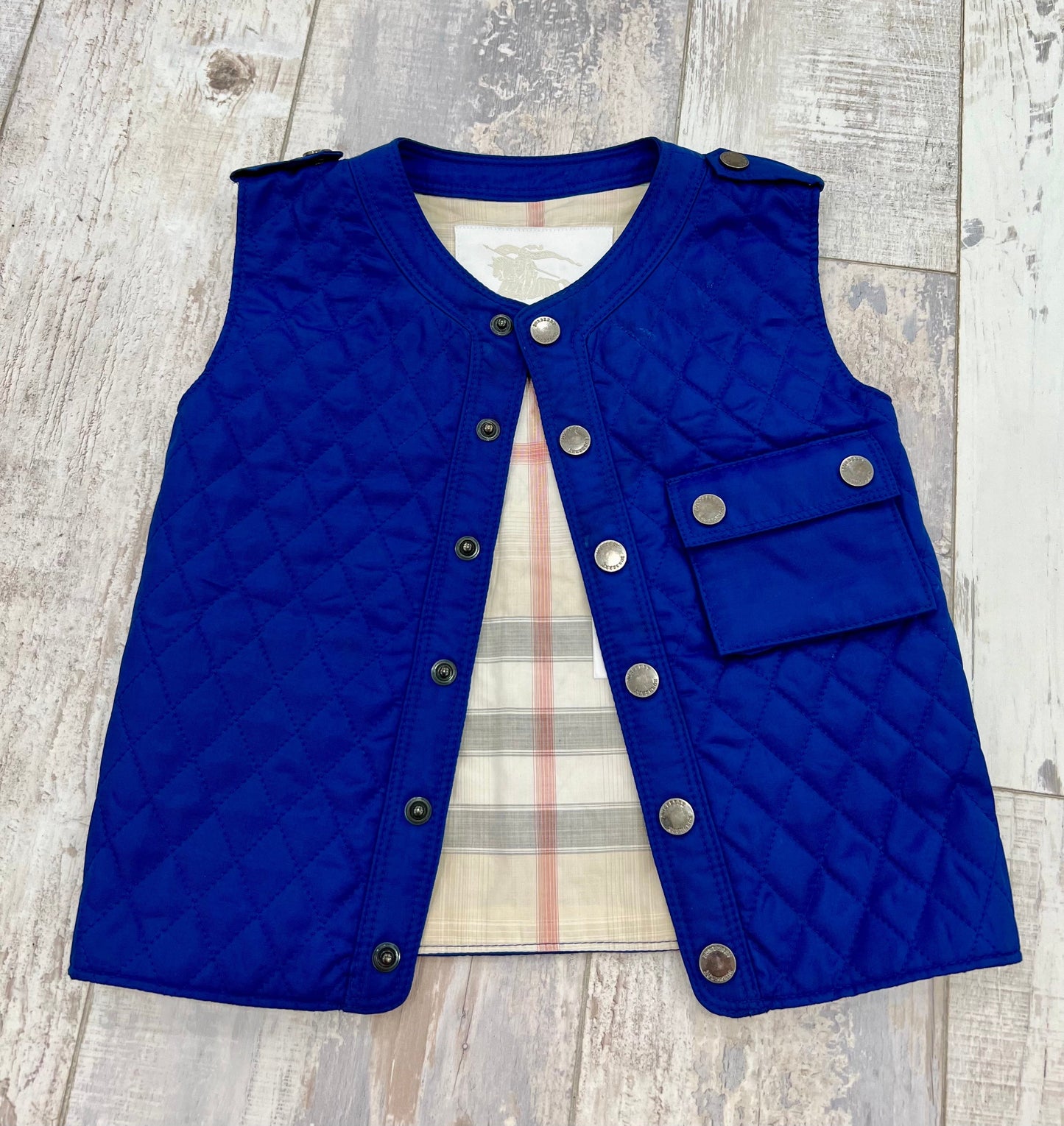 BURBERRY TODDLER'S QUILTED HOUSE CHECK VEST