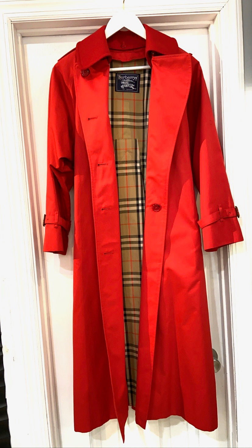 BURBERRY RARE NOVA CHECK TRENCH COAT