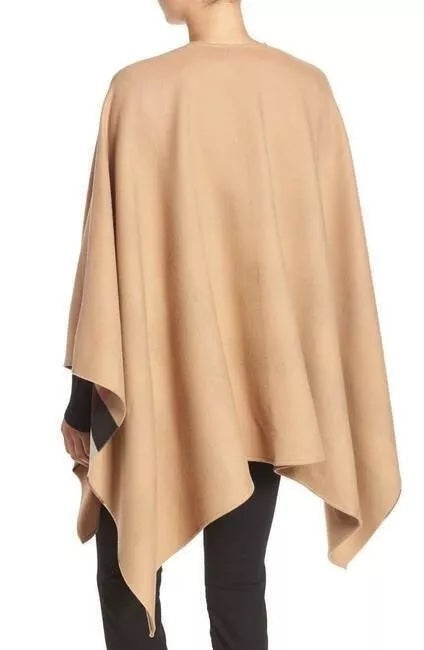 BURBERRY REVERSIBLE MERINO WOOL CAPE