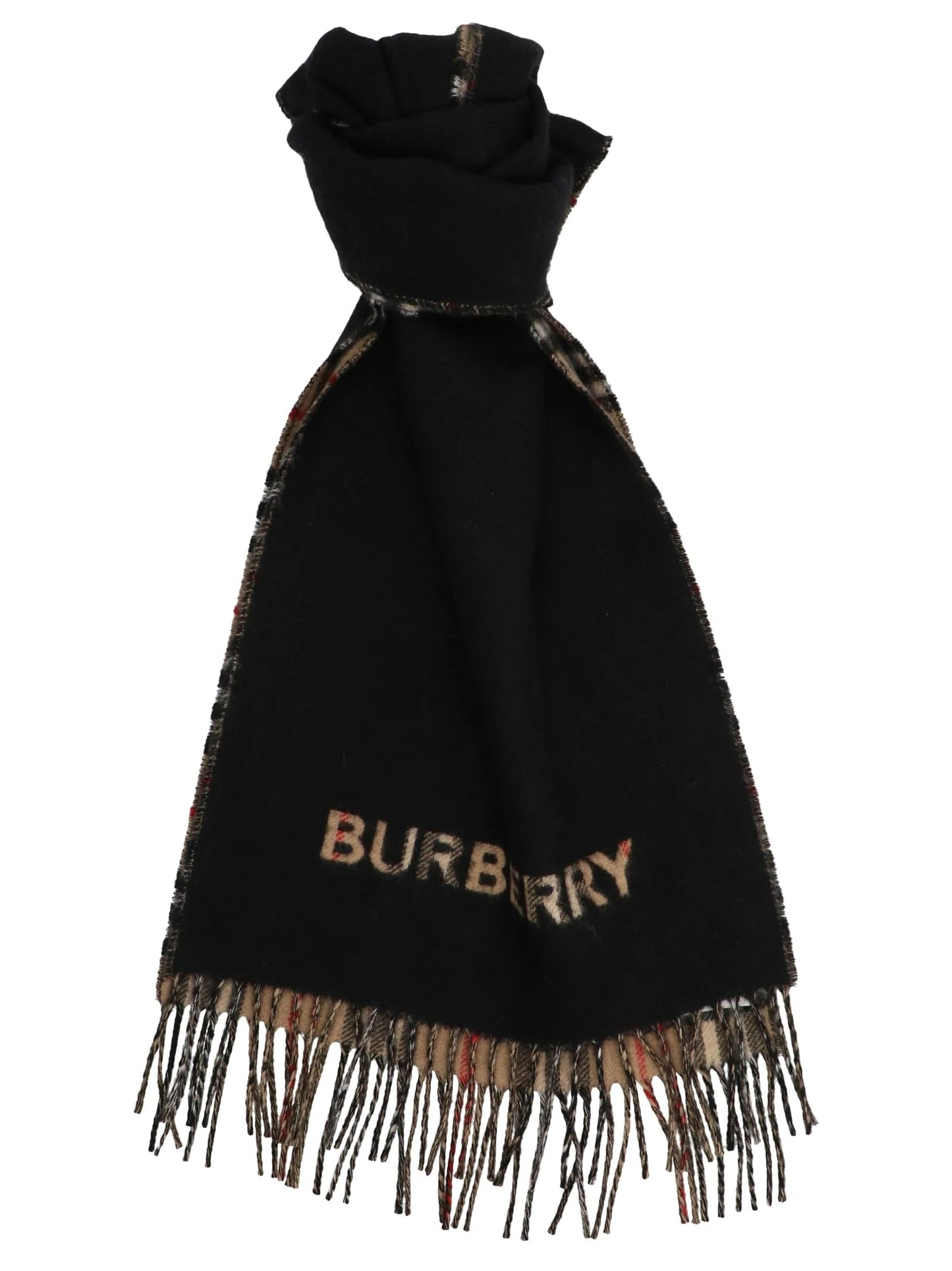 BURBERRY REVERSIBLE VINTAGE CHECK CASHMERE SCARF
