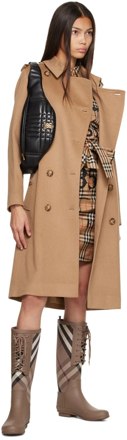BURBERRY SIMEON HOUSE CHECK LACE UP RAIN BOOTS