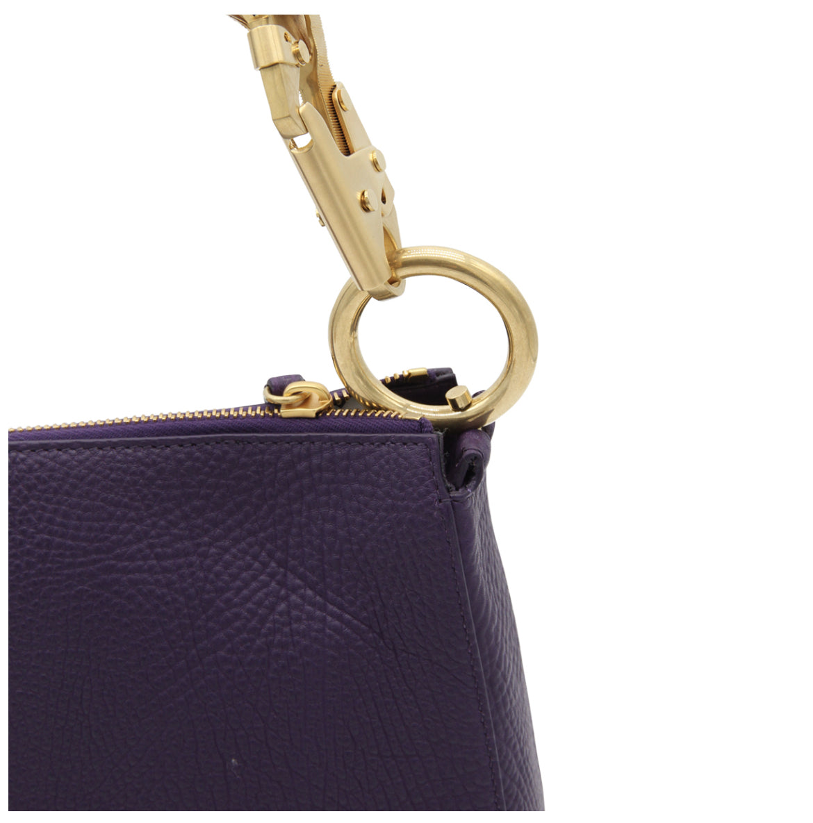 BURBERRY GRAINED LEATHER KNIGHT SHOULDER BAG