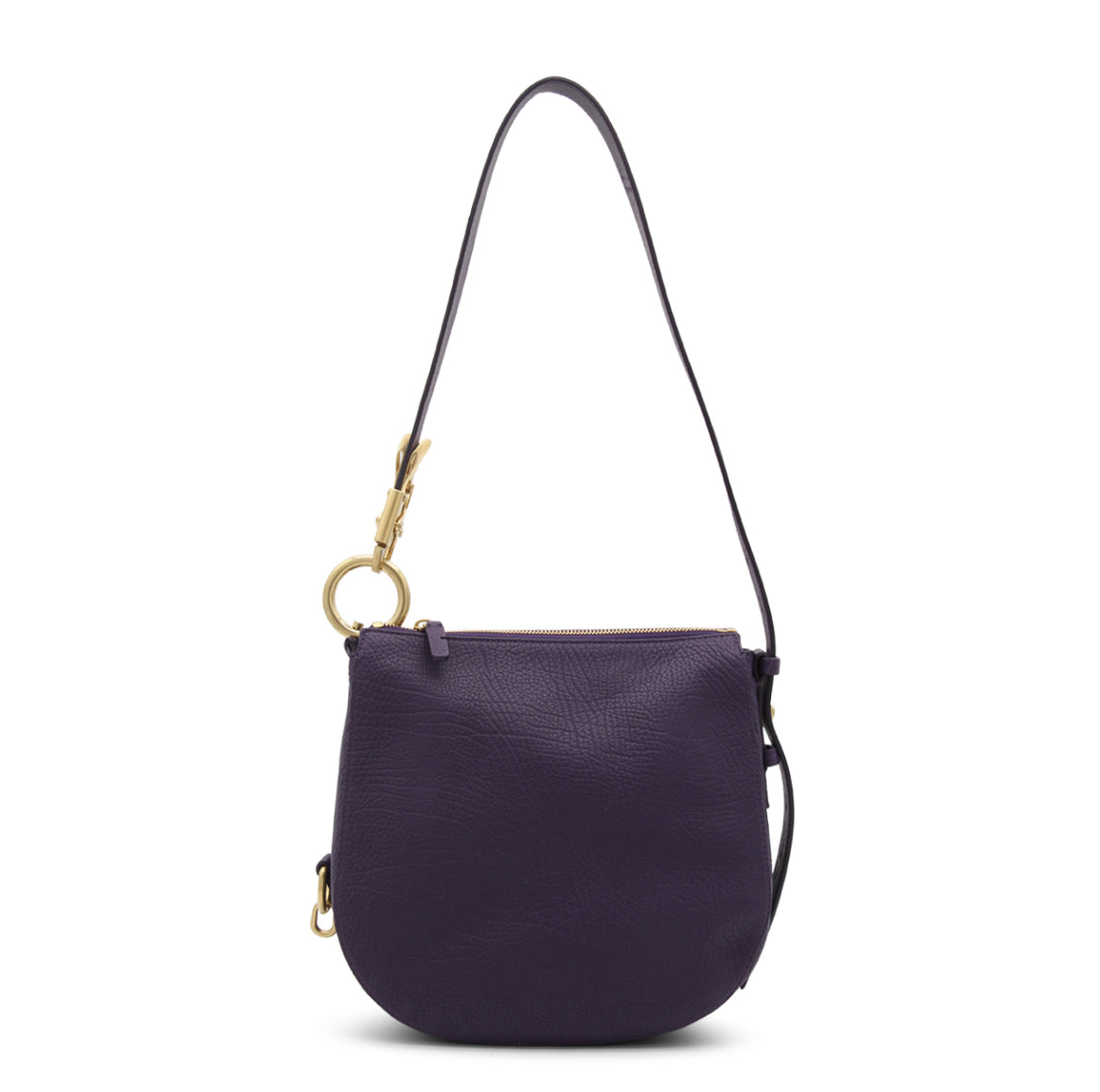 BURBERRY GRAINED LEATHER KNIGHT SHOULDER BAG