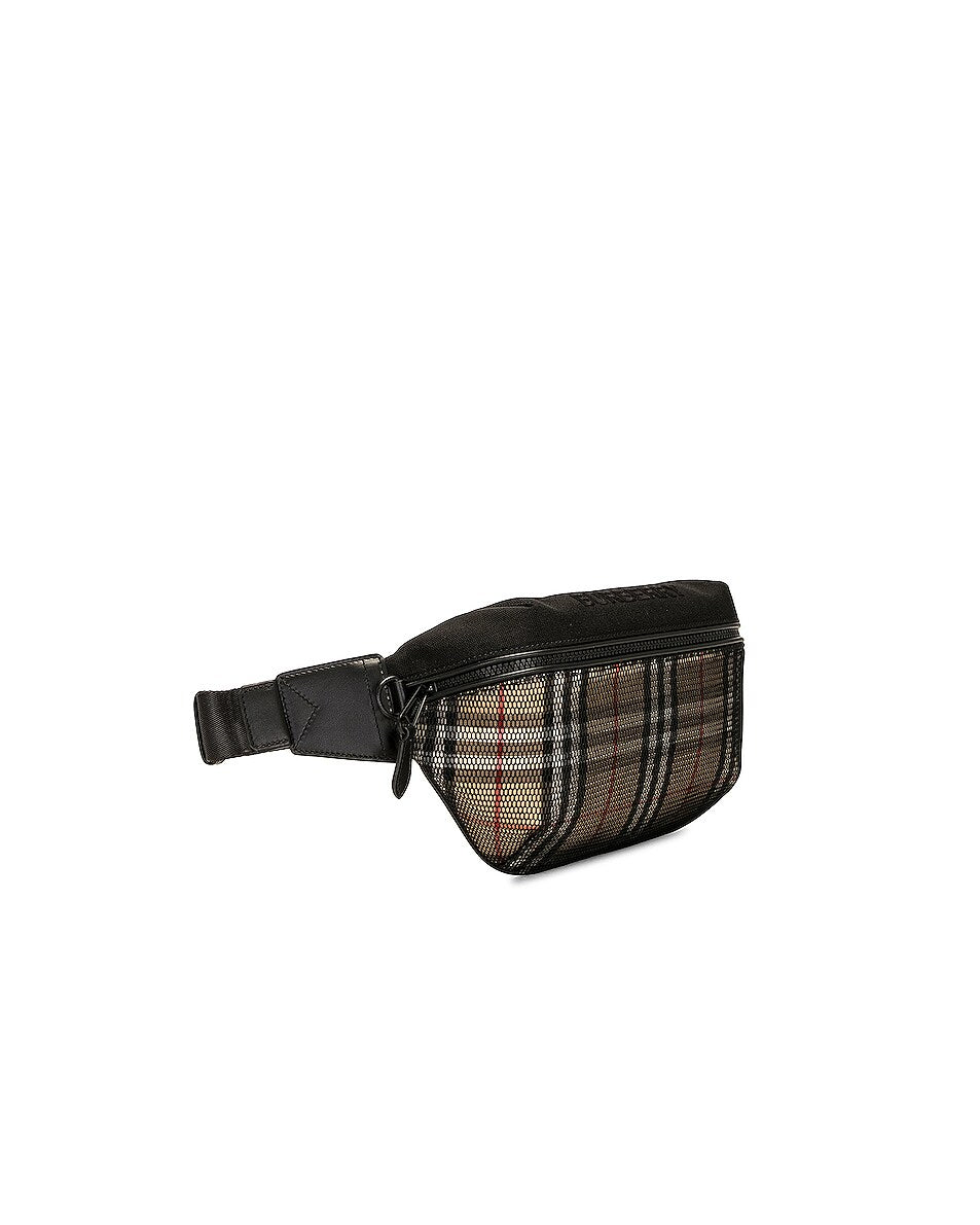 BURBERRY SONNY MESH HOUSE CHECK BELT BAG