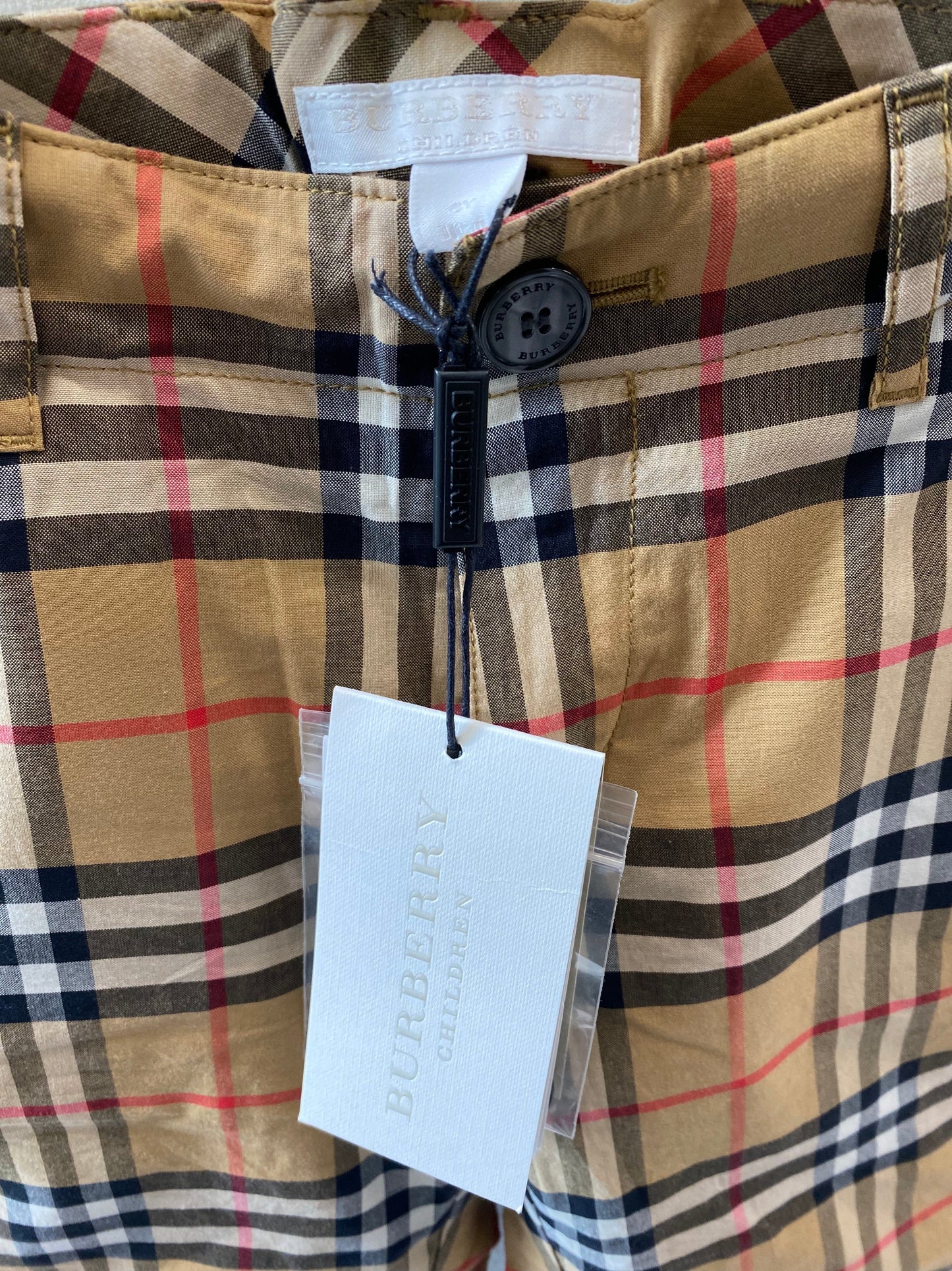 BURBERRY TEO HOUSE CHECK KIDS TROUSERS