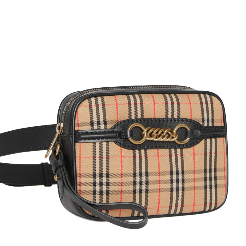BURBERRY THE 1983 KNIGHT CHECK LINK BUM BAG WRISTLET
