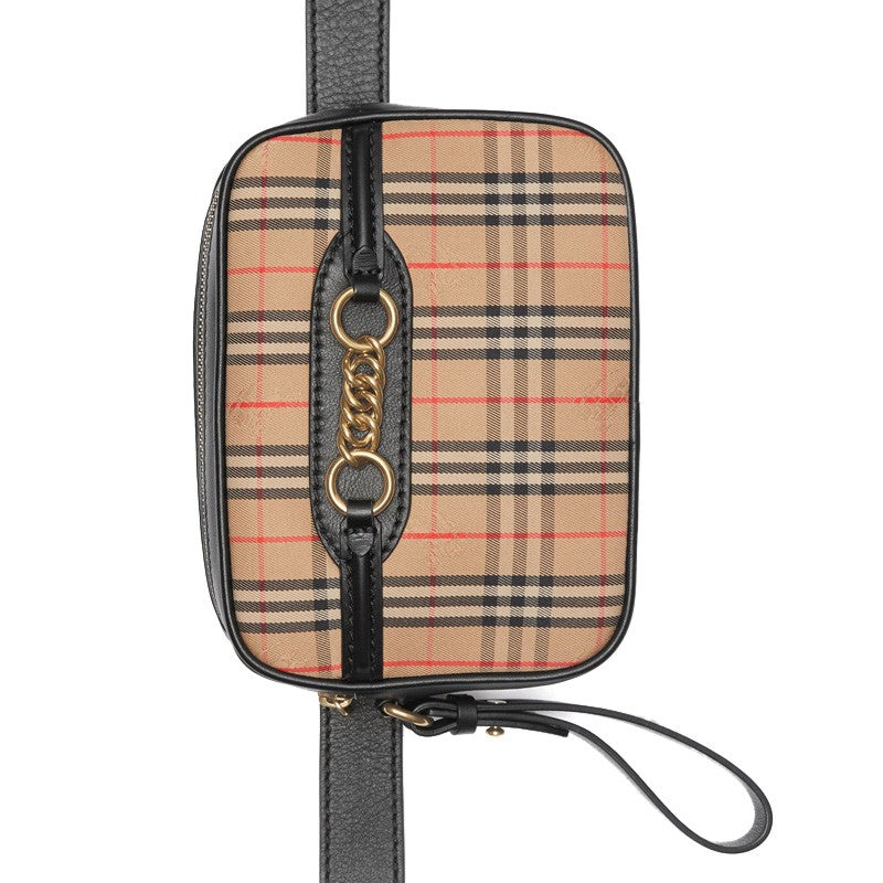 BURBERRY THE 1983 KNIGHT CHECK LINK BUM BAG WRISTLET